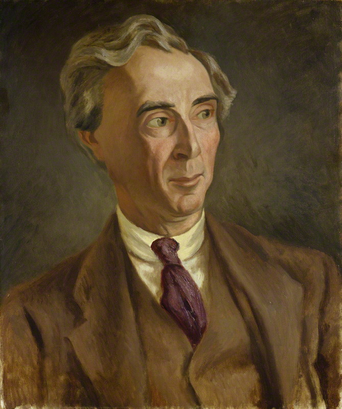Bertrand Russell.Pictură de Roger Fry, 1923. Sursă Wikipedia.