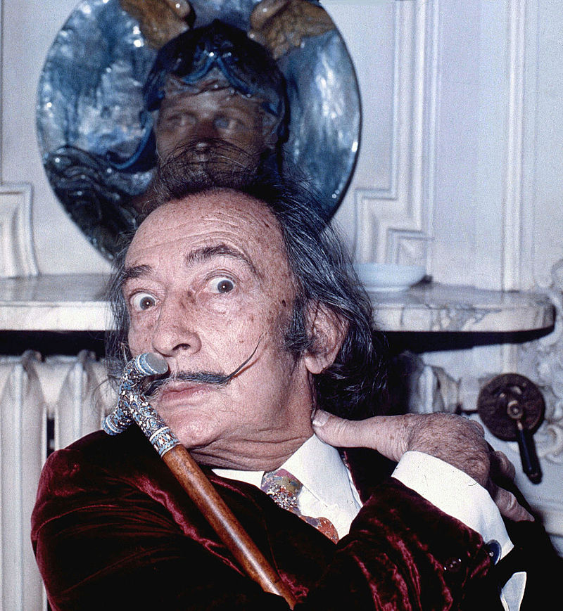 Portretul lui  Salvador Dali, realizat deAllan Warren, sursă Wikipedia.